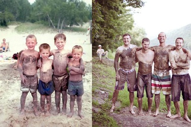 Cảm động tình cảm bền chặt qua bộ ảnh ngày ấy - bây giờ