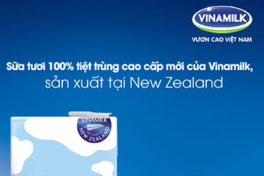 Sữa tươi tiệt trùng của Vinamilk sản xuất ở New Zealand ra mắt thị trường Việt Nam