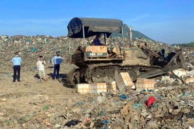 Tiêu hủy 1.000kg chả chay không rõ nguồn gốc