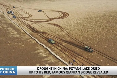 Cầu đá nghìn nhịp lộ diện khi hồ nước ngọt lớn nhất Trung Quốc khô cạn