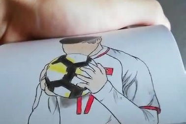 9X gây sốt với tập tranh flipbook “Khoảnh khắc Vũ Văn Thanh U23 Việt Nam”