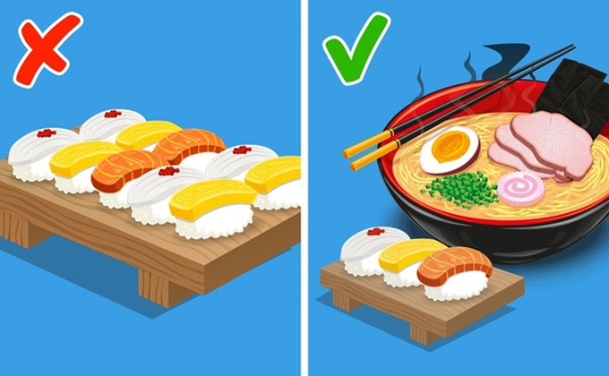 Bữa ăn của người Nhật bao gồm đủ các nhóm thành phần dinh dưỡng.