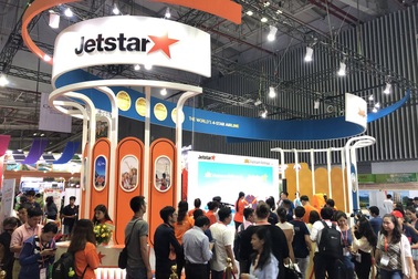Vé máy bay 11.000 đồng của Jetstar Pacific hút khách tại Hội chợ quốc tế Du lịch