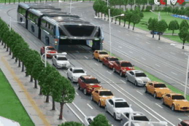 Xuất hiện "siêu xe bus" chống tắc đường, chứa cả nghìn khách một lúc