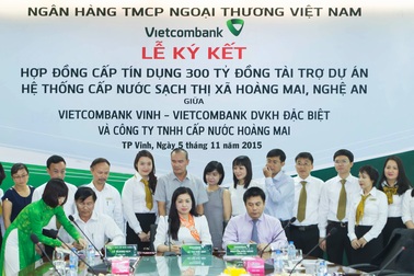 Vietcombank tài trợ khoản tín dụng 300 tỷ đồng xây dựng Hệ thống cấp nước sạch