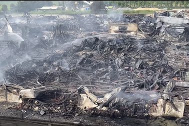 Hỏa hoạn tại xưởng đèn cầy ở Tây Ninh gây thiệt hại 9 tỷ đồng