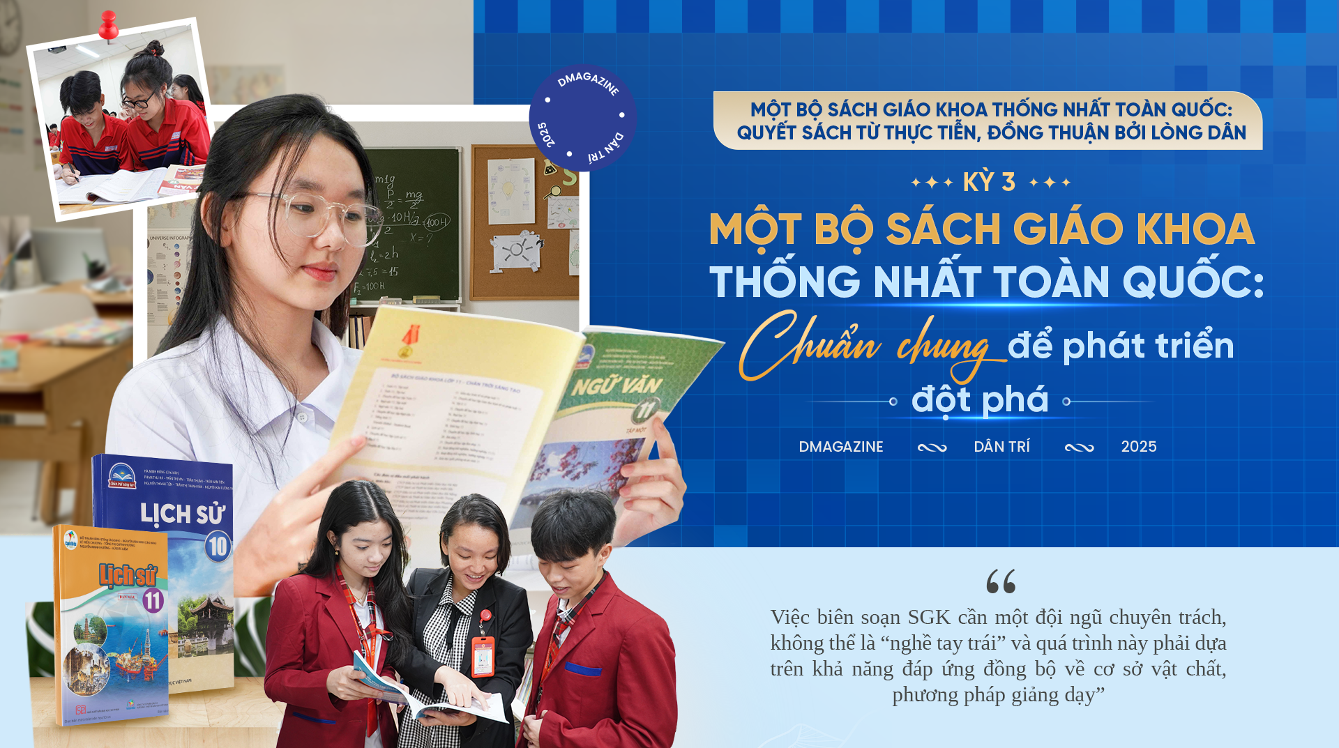 Một bộ sách giáo khoa thống nhất toàn quốc: Chuẩn chung để phát triển