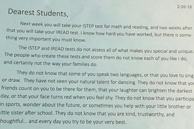 “Kì thi không phải là hình phạt dành cho học sinh”