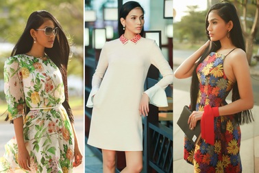 Á hậu Trương Thị May dịu dàng xuống phố