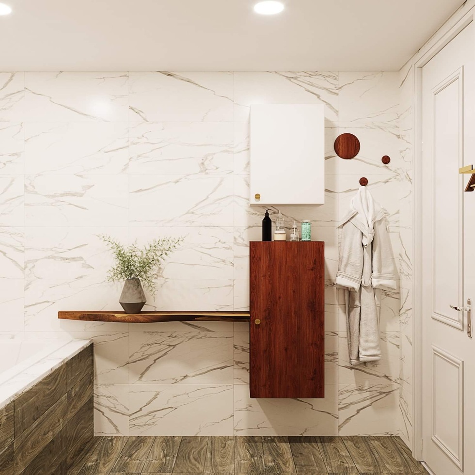Biến căn hộ 120 m2 siêu cũ thành nơi nghỉ dưỡng sang chảnh lúc giãn cách - 6 Biến căn hộ 120 m2 siêu cũ thành nơi nghỉ dưỡng sang chảnh lúc giãn cách - 6