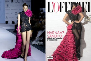 Siêu mẫu Thanh Hằng "đụng hàng" với Hoa hậu Hoàn vũ