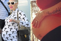 “Bầu” bự”, người mẫu Amber Rose vẫn chuộng đồ bó sát