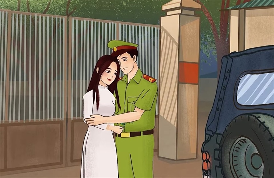 Xúc động với MV hoạt hình “Tình yêu lính công an” của nhạc sĩ An Hiếu - 1 Xúc động với MV hoạt hình “Tình yêu lính công an” của nhạc sĩ An Hiếu - 1