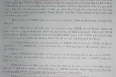 Trả lời kiến nghị của ông Dương Đình Đáp