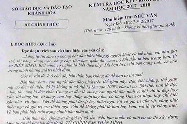 Truy xét nghi vấn lộ đề thi kiểm tra học kỳ lớp 12 ở Khánh Hòa