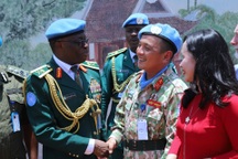 Bạn bè quốc tế đến thăm đơn vị "mũ nồi xanh" Việt Nam nhân dịp 2/9