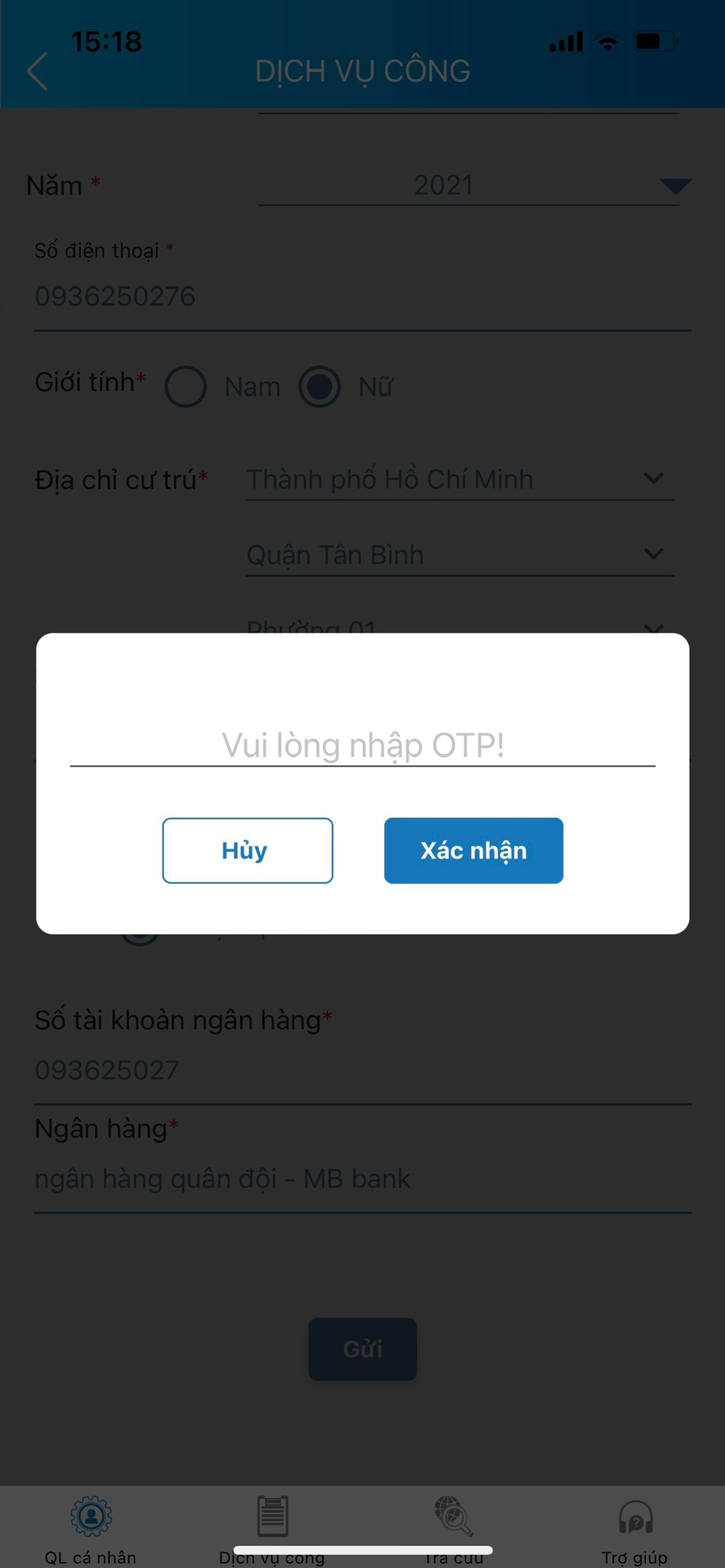 Hướng dẫn nhận lương hưu qua tài khoản VssID và Cổng dịch vụ công Quốc gia - 5 Hướng dẫn nhận lương hưu qua tài khoản VssID và Cổng dịch vụ công Quốc gia - 5