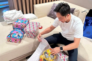 Cường "Đô La" chia sẻ hình ảnh ngọt ngào khi chăm sóc vợ sau sinh