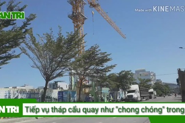Bình Định: Vụ tháp cẩu quay như “chong chóng” trong bão: Giải pháp an toàn nhất là hạ thấp cẩu