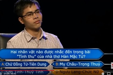 Thủ khoa nghèo xứ Thanh “ẵm” 30 triệu đồng tiền thưởng “Ai là triệu phú”
