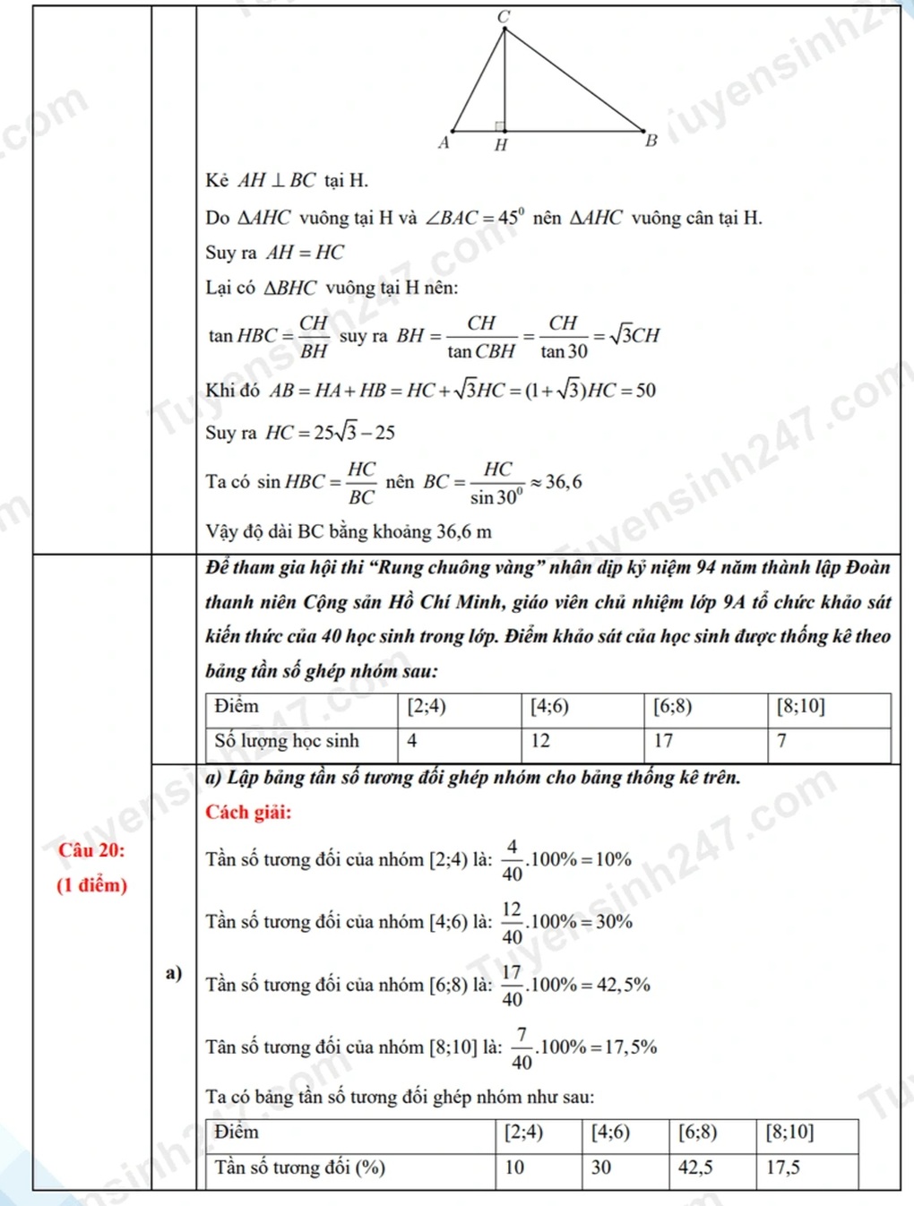 Đáp án tất cả các môn thi vào lớp 10 năm 2025 của tỉnh Quảng Bình - 11 Đáp án tất cả các môn thi vào lớp 10 năm 2025 của tỉnh Quảng Bình - 11