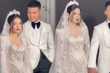 Hậu trường chụp ảnh cưới của Quang Hải và Chu Thanh Huyền