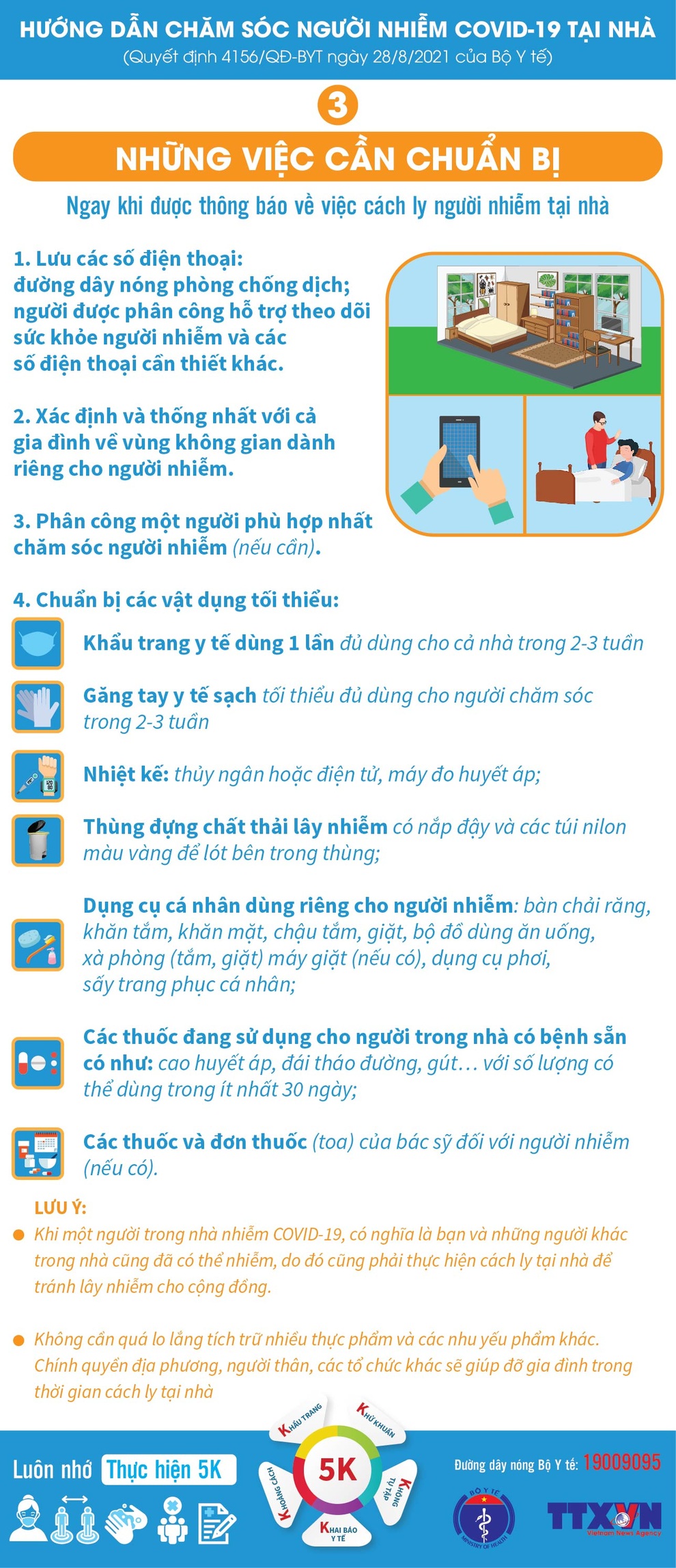 Hướng dẫn chăm sóc F0 điều trị tại nhà - 2 Hướng dẫn chăm sóc F0 điều trị tại nhà - 2