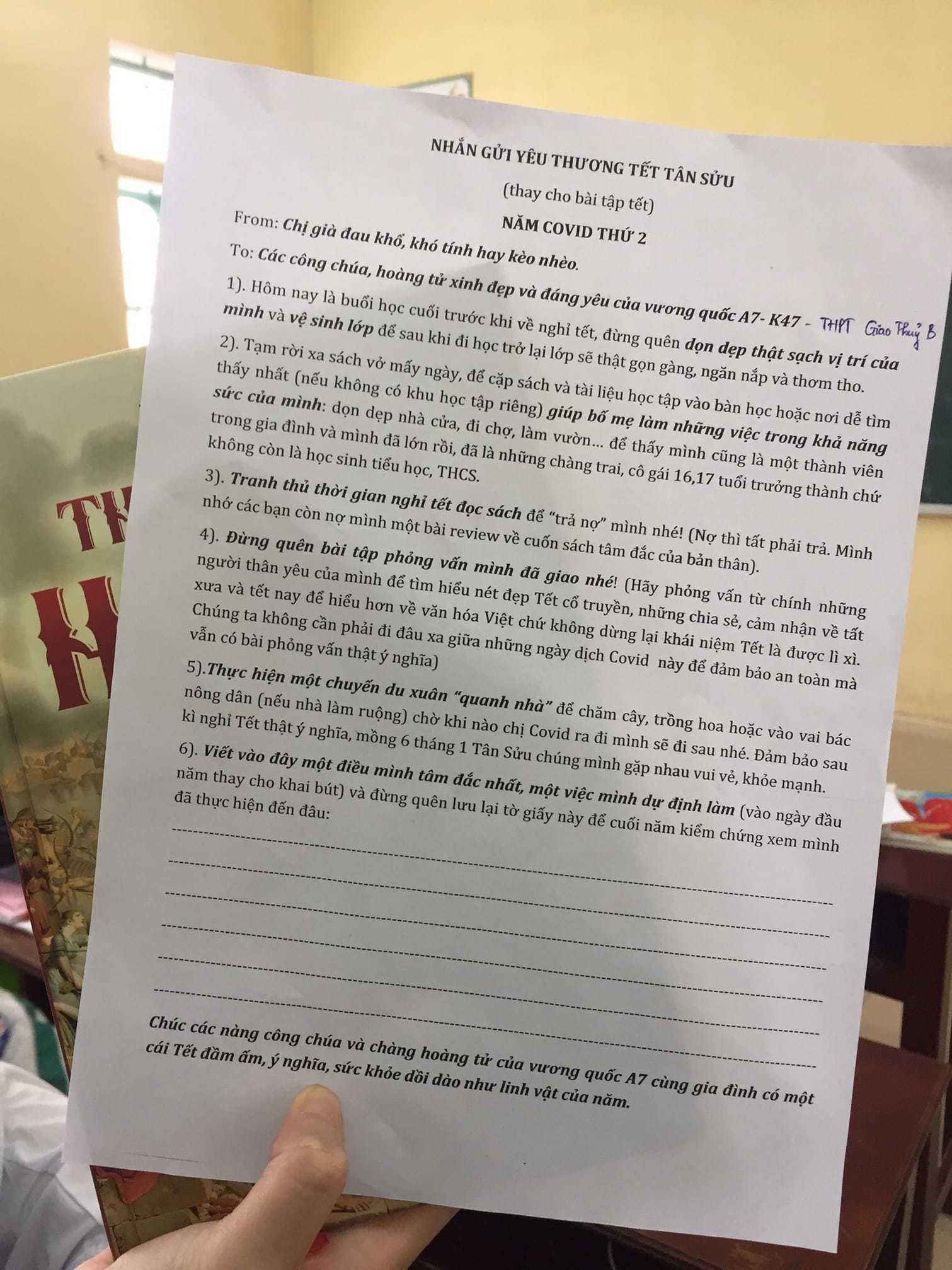 Những bài tập Tết kỳ lạ khiến học sinh thích thú - 3