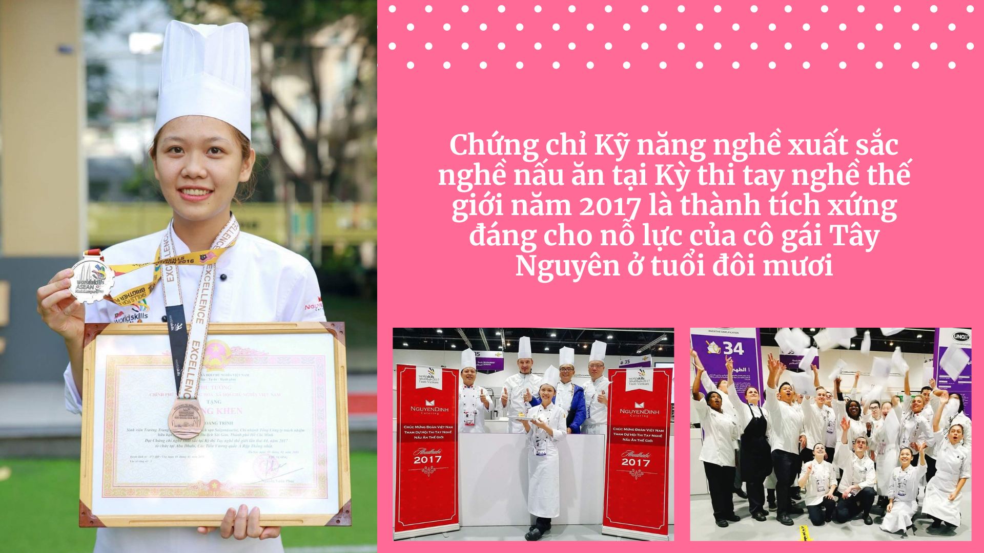 Bảng thành tích khủng của Đại sứ Kỹ năng nghề Việt Nam Vũ Hoàng Trinh - 5 Bảng thành tích khủng của Đại sứ Kỹ năng nghề Việt Nam Vũ Hoàng Trinh - 5