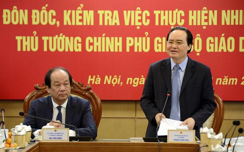 Tổ công tác của Thủ tướng Chính phủ làm việc với Bộ GD-ĐT - 4 Tổ công tác của Thủ tướng Chính phủ làm việc với Bộ GD-ĐT - 4