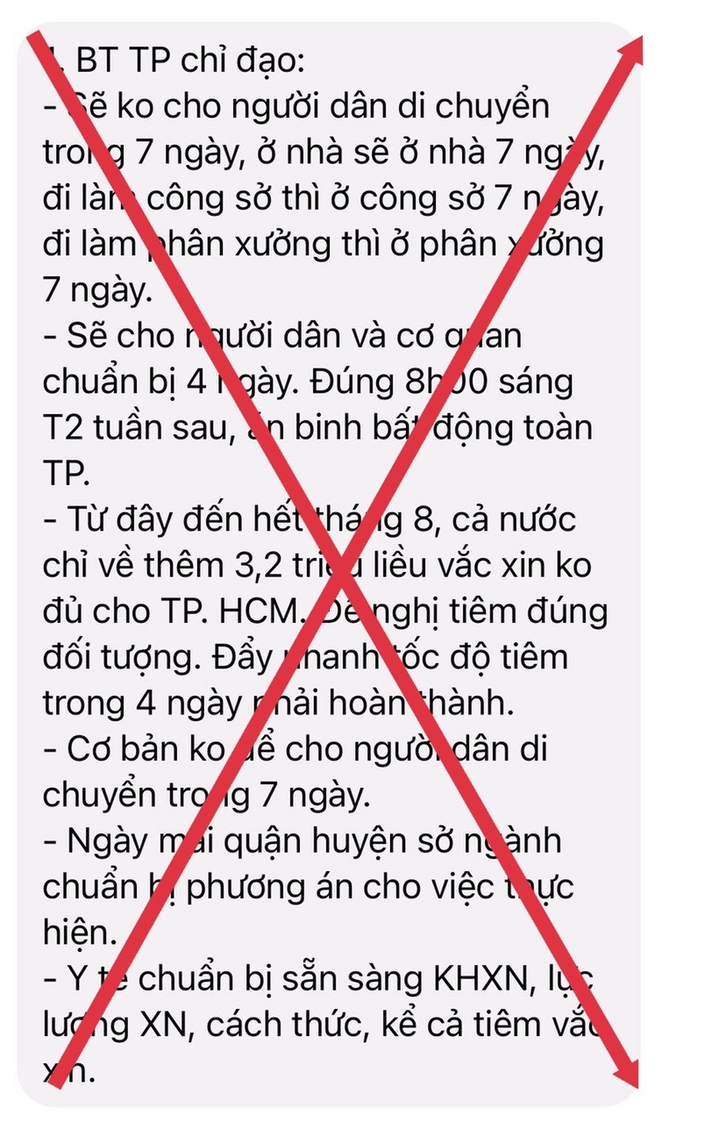 TPHCM bác thông tin không cho người dân di chuyển trong 7 ngày - 1 TPHCM bác thông tin không cho người dân di chuyển trong 7 ngày - 1