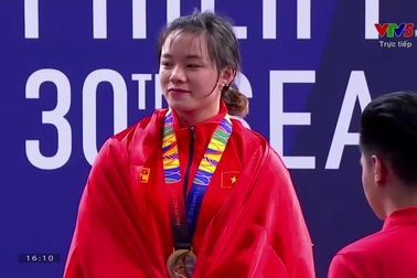 Đô cử Hồng Thanh nhận Huy chương Vàng SEA Games 30