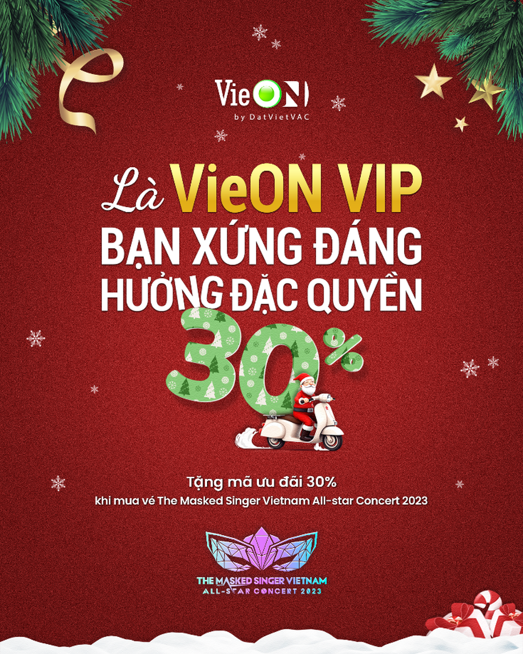 VieON tặng mã giảm giá khi mua vé Ca sĩ mặt nạ mùa 2 - 1 VieON tặng mã giảm giá khi mua vé Ca sĩ mặt nạ mùa 2 - 1
