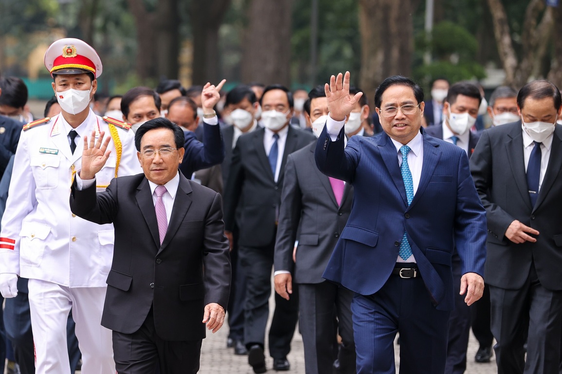 Thủ tướng Phạm Minh Chính chủ trì lễ đón chính thức Thủ tướng Lào - 6 Thủ tướng Phạm Minh Chính chủ trì lễ đón chính thức Thủ tướng Lào - 6