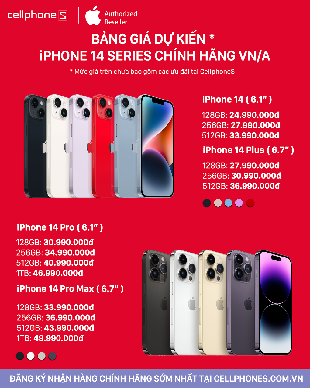 Đã có giá dự kiến iPhone 14 series chính hãng tại Việt Nam - 1 Đã có giá dự kiến iPhone 14 series chính hãng tại Việt Nam - 1
