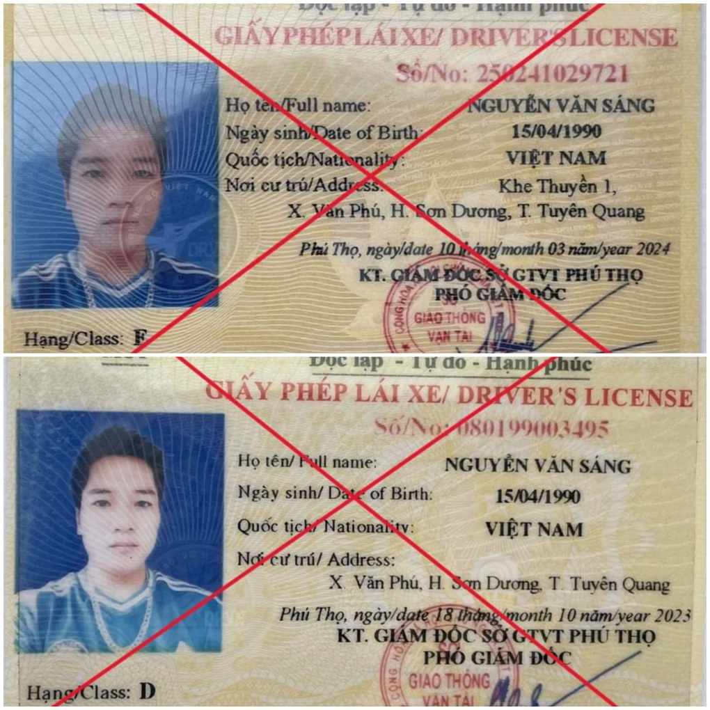 Tài xế xe khách lên mạng sắm 2 bằng lái xe giả - 2