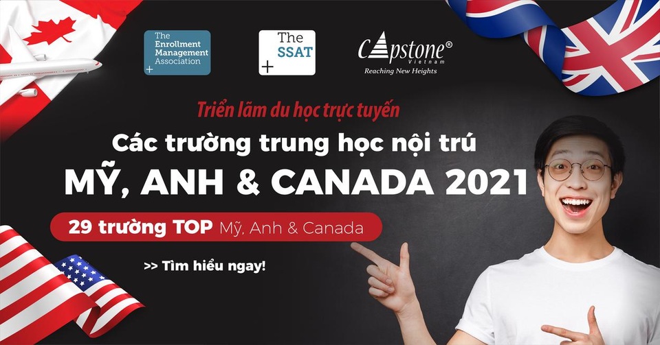 Triển lãm du học trực tuyến các trường Trung học Mỹ, Anh Canada 2021 - 1 Triển lãm du học trực tuyến các trường Trung học Mỹ, Anh Canada 2021 - 1