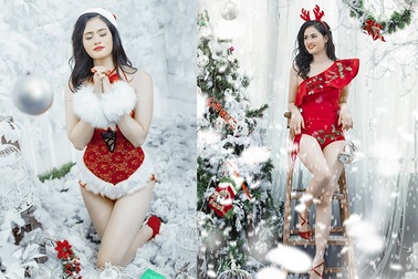 Nữ MC Hà thành đa tài tung bộ ảnh nóng bỏng đón Giáng sinh