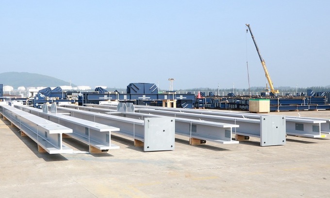 Kết cấu thép là một trong số những sản phẩm cơ khí được Doosan Vina sản xuất tại tỉnh Quảng Ngãi. 