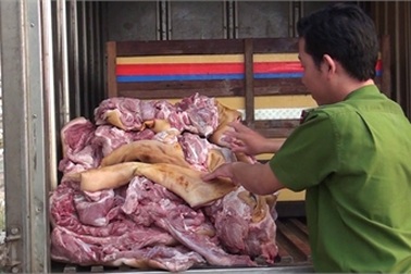 Phát hiện gần 1 tấn thịt thối làm giả heo rừng