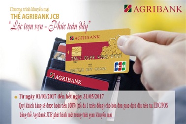 Chương trình khuyến mại “ Lộc trọn vẹn – Phúc tràn đầy” cùng thẻ Agribank JCB