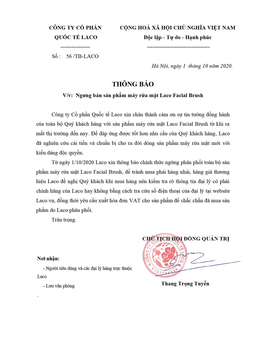 Mỹ phẩm LACO: Cảnh báo người tiêu dùng sản phẩm máy rửa mặt Laco Ficial Brush giả, nhái - 2 Mỹ phẩm LACO: Cảnh báo người tiêu dùng sản phẩm máy rửa mặt Laco Ficial Brush giả, nhái - 2