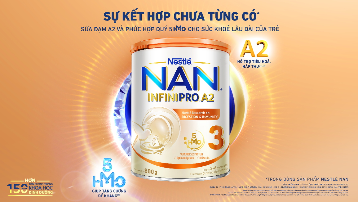 Sản phẩm dinh dưỡng công thức NAN INFINIPRO A2 3 mở rộng phân phối toàn quốc - 1 Sản phẩm dinh dưỡng công thức NAN INFINIPRO A2 3 mở rộng phân phối toàn quốc - 1