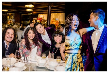 Vợ chồng Cẩm Vân - Khắc Triệu, Lệ Quyên mừng sinh nhật tuổi 43 của Quang Dũng