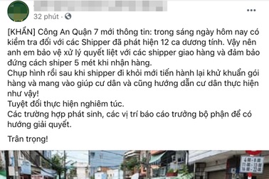 Công an bác bỏ thông tin 12 shipper mắc Covid-19 ở TPHCM