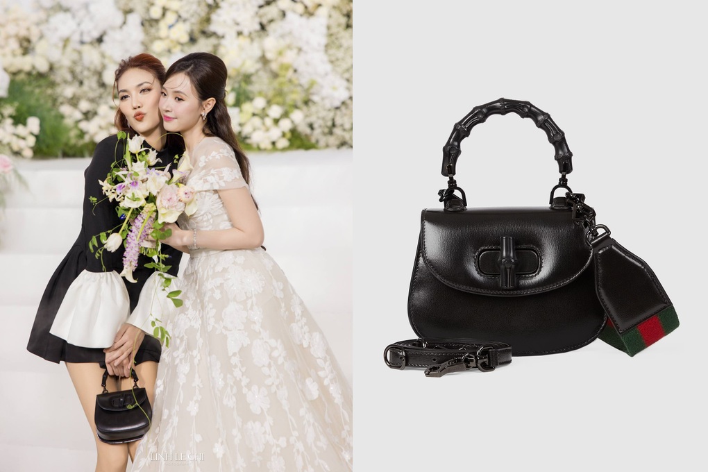 Nhã Phương, Sĩ Thanh xách túi Dior hơn 140 triệu đồng đến đám cưới Midu
