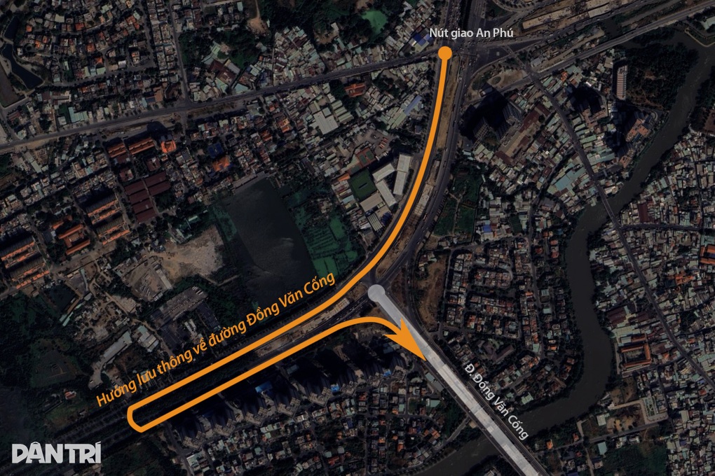 Đóng một phần nút giao Đồng Văn Cống - Mai Chí Thọ ở TP Thủ Đức hôm nay - 1 Đóng một phần nút giao Đồng Văn Cống - Mai Chí Thọ ở TP Thủ Đức hôm nay - 1