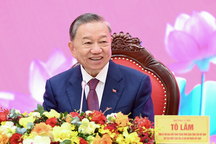 Hình ảnh tân Tổng Bí thư Tô Lâm chủ trì họp báo sau Hội nghị Trung ương