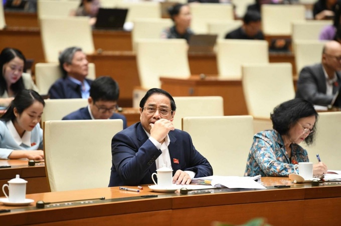 Thủ tướng Chính phủ Phạm Minh Chính tham dự phiên thảo luận hội trường về dự án Luật BHXH (sửa đổi)