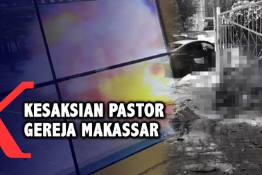 Khoảnh khắc bom phát nổ gần nhà thờ ở Indonesia